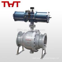 Pneumatic discharge double true union ball valves